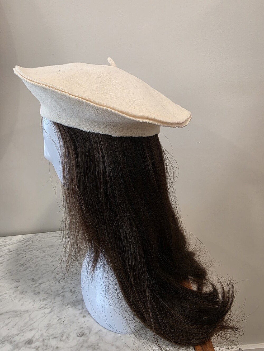 Lola Hats Classic Cream Wool Beret - Stylish Women's Accessory